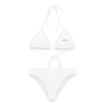 Spruch: einfach machen - Frauen Bikini - Weiß - Vorne - AI Model Female 172 dark (172cm)