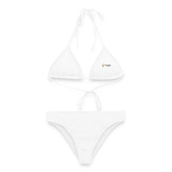 Verre à moitié plein Réaliste - Bikini femme - blanc - Devant - AI Model Female 172 dark (172cm)
