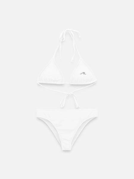 minimalistische-welle - Frauen Bikini - Weiß