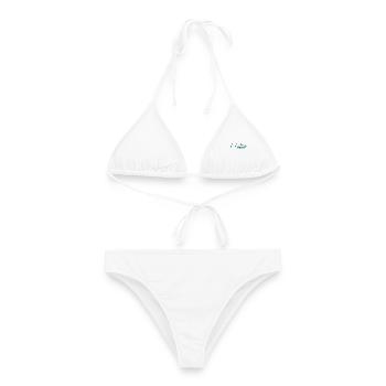 Sunset Retro 60 Jahre Jubiläum der Sechziger 1966 - Frauen Bikini - Weiß - Vorne - AI Model Female 172 dark (172cm)