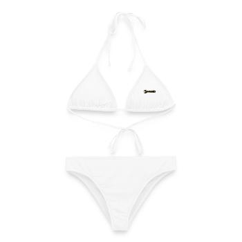 Schraubenschlüssel Werkzeug Mechaniker Schrauber - Frauen Bikini - Weiß - Vorne - AI Model Female 172 dark (172cm)