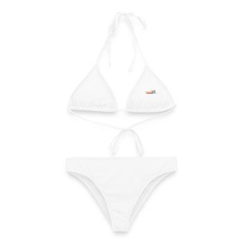  25 kmh Mofa Mofaroller Moped Mofafahrer Vintage - Frauen Bikini - Weiß - Vorne - AI Model Female 172 dark (172cm)