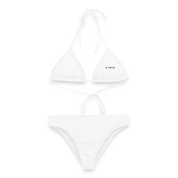 Cardio-Herz Flagge Norwegen, Flagge Ukraine - Frauen Bikini - Weiß - Vorne - AI Model Female 172 dark (172cm)