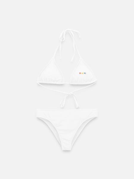 Regenbogen Mr and Mr 1 LGBT lgbtqi queer schwule - Frauen Bikini - Weiß