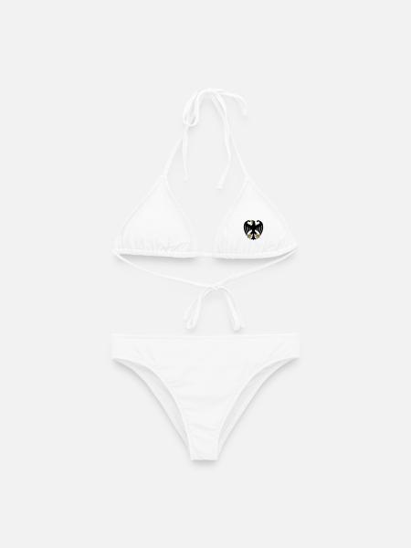 Deutscher Fitness Bundesadler mit Muskeln - Frauen Bikini - Weiß