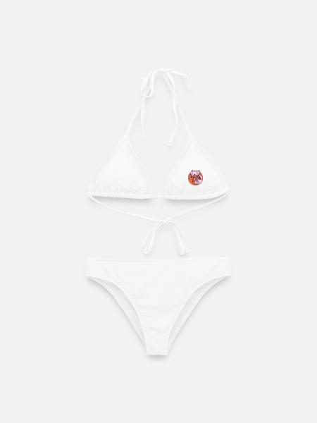 Katze frisst Krebs auf - Frauen Bikini - Weiß