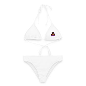 Spooky Staffy - Frauen Bikini - Weiß - Vorne - AI Model Female 172 dark (172cm)