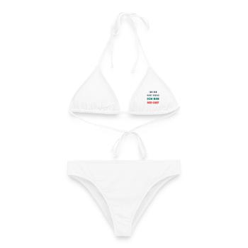 Ich Bin Nicht Schuld Ich Bin Der Chef Spruch - Frauen Bikini - Weiß - Vorne - AI Model Female 172 dark (172cm)
