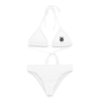 Schwarze Vogelspinne Flüsterer - Frauen Bikini - Weiß - Vorne - AI Model Female 172 dark (172cm)
