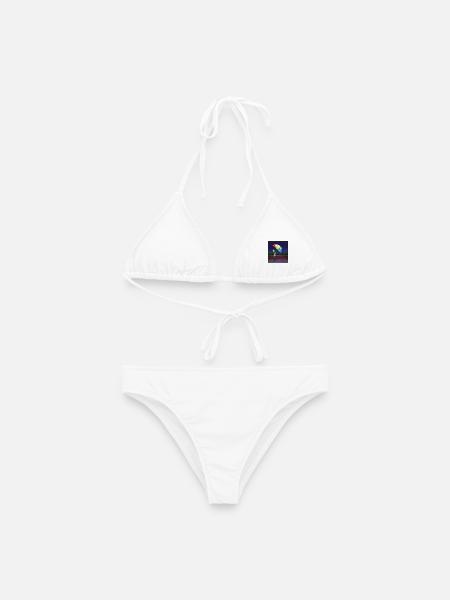 Regenbogenschirm Melancholie - Frauen Bikini - Weiß
