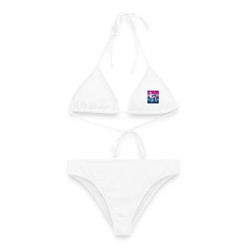 Alpaka - Frauen Bikini - Weiß - Vorne - AI Model Female 172 dark (172cm)