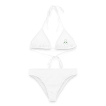 Joyeux Noël Sapin de Noël Moderne - Bikini femme - blanc - Devant - AI Model Female 172 dark (172cm)
