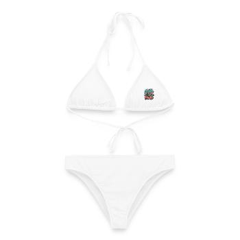 Chill Mal  Cooles Faultier Graffiti Design - Frauen Bikini - Weiß - Vorne - AI Model Female 172 dark (172cm)