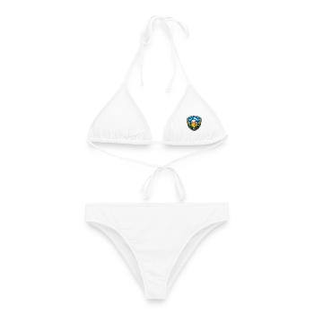 Bier Schild Emblem - Frauen Bikini - Weiß - Vorne - AI Model Female 172 dark (172cm)