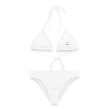Kaffeeherz Nachtdienst Design - Frauen Bikini - Weiß - Vorne - AI Model Female 172 dark (172cm)