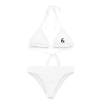 Urban Graffiti Spray Aktion Anarchy - Frauen Bikini - Weiß - Vorne - AI Model Female 172 dark (172cm)