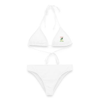 Bücher Drache Geschenk - Frauen Bikini - Weiß - Vorne - AI Model Female 172 dark (172cm)