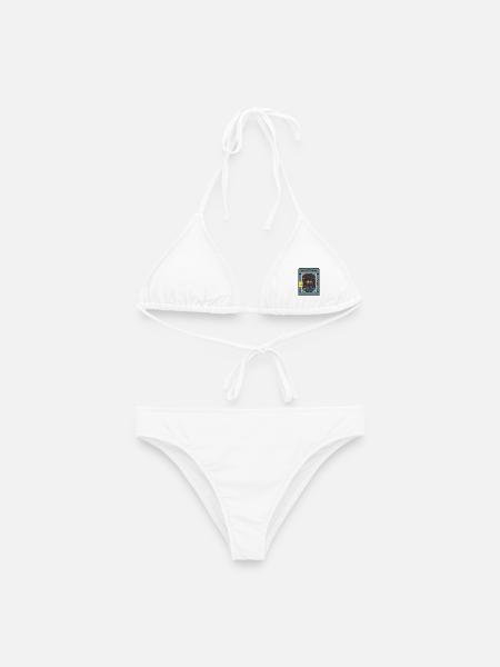 Spielzeug-Weltraumroboter. - Frauen Bikini - Weiß