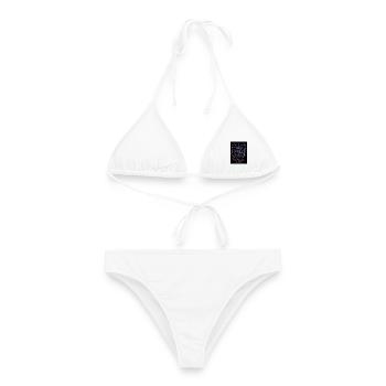 Dreieck - Frauen Bikini - Weiß - Vorne - AI Model Female 172 dark (172cm)