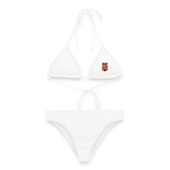 Cherry Pie Graffiti Print - Women's Bikini - white - Front - AI Model Female 172 dark (172cm)