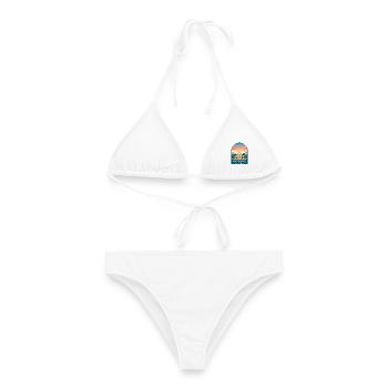 Canberra, Australie, Parlement Art de voyage - Bikini femme - blanc - Devant - AI Model Female 172 dark (172cm)