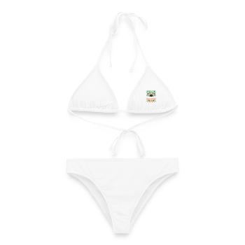 Somewhere Under the Rainbow Pot of Gold Irish Art - Frauen Bikini - Weiß - Vorne - AI Model Female 172 dark (172cm)