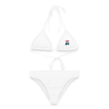 City Retro Leverkusen Germany Japanese Garden - Frauen Bikini - Weiß - Vorne - AI Model Female 172 dark (172cm)
