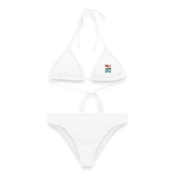 City Munich Germany Eisbach Wave Surfers Vintage - Frauen Bikini - Weiß - Vorne - AI Model Female 172 dark (172cm)