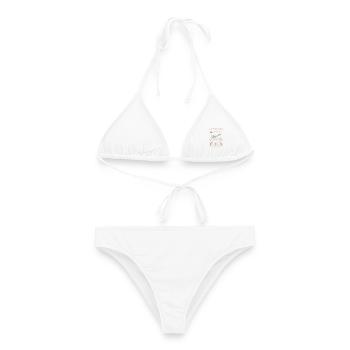 F15 Eagle Weihnachtspullover - Frauen Bikini - Weiß - Vorne - AI Model Female 172 dark (172cm)