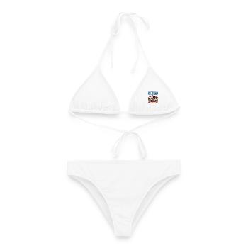 Retro Rotterdam Netherlands Cityscape Skyline Aug - Frauen Bikini - Weiß - Vorne - AI Model Female 172 dark (172cm)