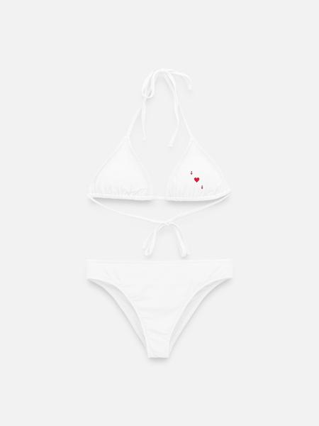Herz Ass - Frauen Bikini - Weiß