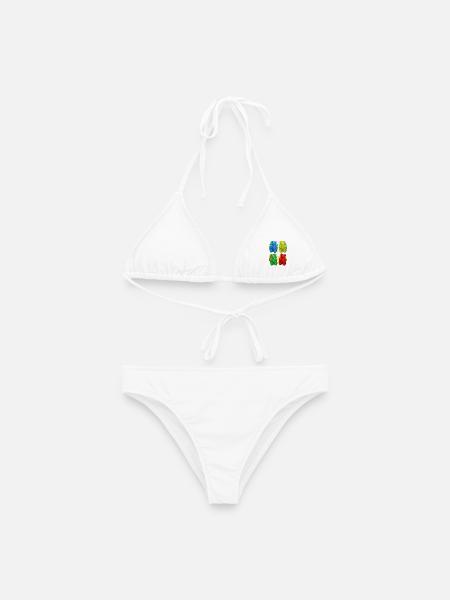 Gummibärchen - Fruchtig - Süssigkeit - Süss - Frauen Bikini - Weiß