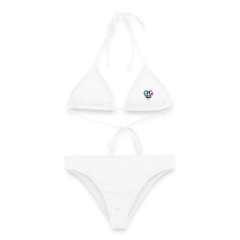 Mein Fick Dich kommt von Herzen böser Spruch - Frauen Bikini - Weiß - Vorne - AI Model Female 172 dark (172cm)