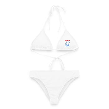 My Ghost Took the Scenic Route – Geist - Frauen Bikini - Weiß - Vorne - AI Model Female 172 dark (172cm)