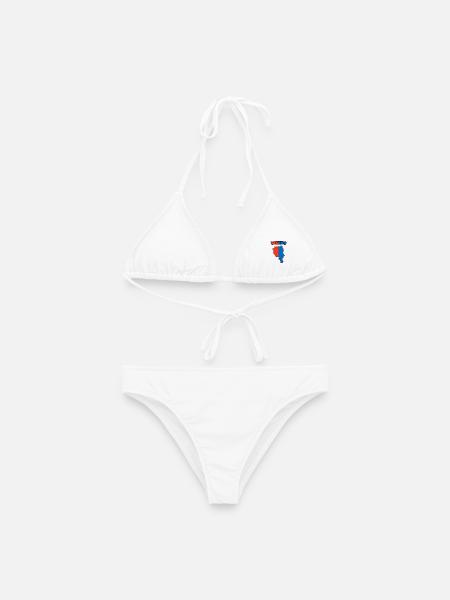 Ticino Karte Rot-Blau - Frauen Bikini - Weiß