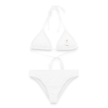 des animaux drôles pour Noël - Bikini femme - blanc - Devant - AI Model Female 172 dark (172cm)
