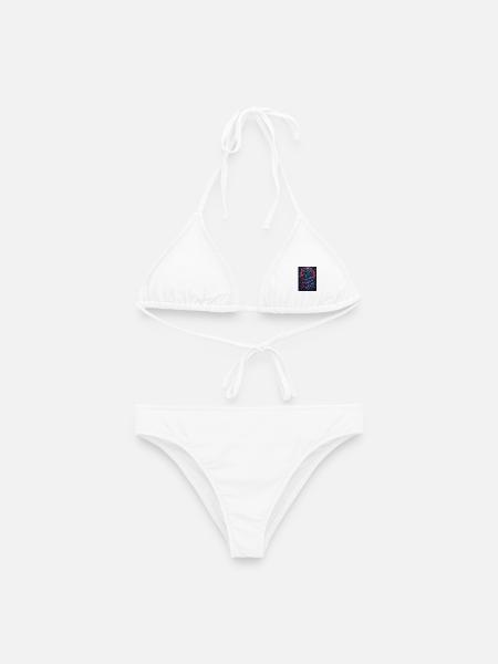 Appareil de musique électronique futuriste - Bikini femme - blanc