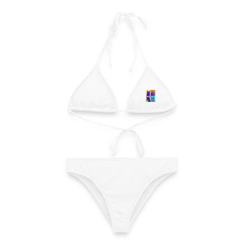 Katzen schwarze Katze - Frauen Bikini - Weiß - Vorne - AI Model Female 172 dark (172cm)