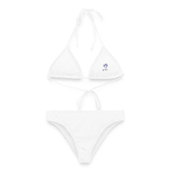Yamas griechische Jubel klirren Ouzo-Gläser - Frauen Bikini - Weiß - Vorne - AI Model Female 172 dark (172cm)