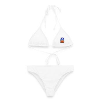 Halloween Pumpkin - Frauen Bikini - Weiß - Vorne - AI Model Female 172 dark (172cm)