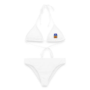 Halloween Pumpkin - Frauen Bikini - Weiß - Vorne - AI Model Female 172 dark (172cm)