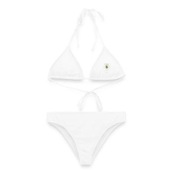 Saxonia Wappen Löwen-Emblem - Frauen Bikini - Weiß - Vorne - AI Model Female 172 dark (172cm)