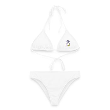 Tennis Spruch Nur noch ein Satz Tennisspieler - Frauen Bikini - Weiß - Vorne - AI Model Female 172 dark (172cm)