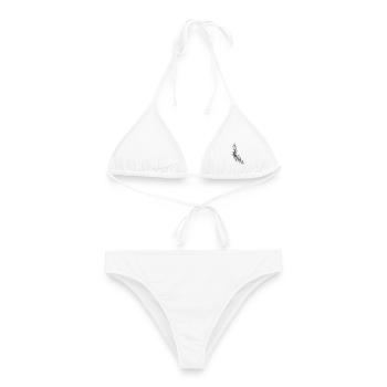 Ornement de tatouage tribal avec des étoiles. - Bikini femme - blanc - Devant - AI Model Female 172 dark (172cm)