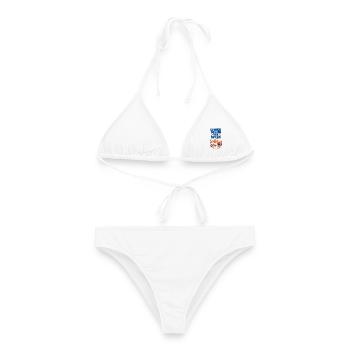 Wein Sonnen Schein Und Wein So Muss Das Leben Sein - Frauen Bikini - Weiß - Vorne - AI Model Female 172 dark (172cm)