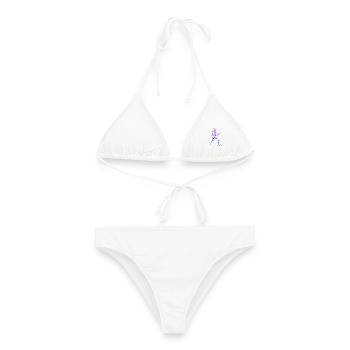 Geschenkidee für die Gitarristin mit Gitarrenspiel - Frauen Bikini - Weiß - Vorne - AI Model Female 172 dark (172cm)