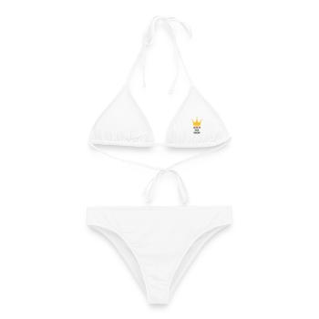 Kickboxen / Kickboxing / Kickboxer / Kick Boxing - Frauen Bikini - Weiß - Vorne - AI Model Female 172 dark (172cm)