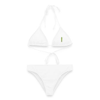 pfeil- - Frauen Bikini - Weiß - Vorne - AI Model Female 172 dark (172cm)
