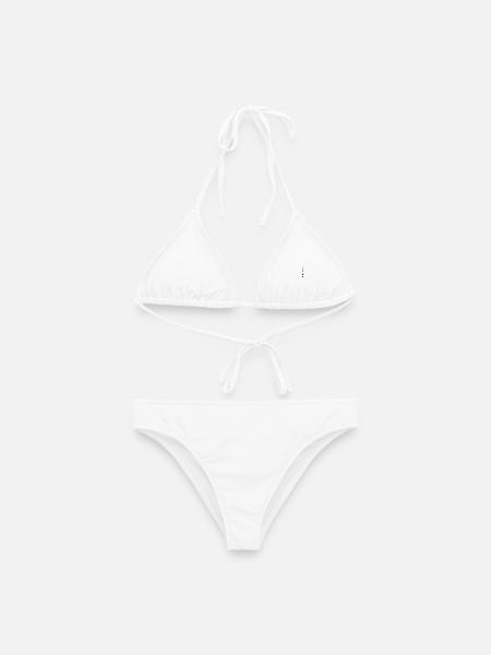 Motorradschaltung - Frauen Bikini - Weiß