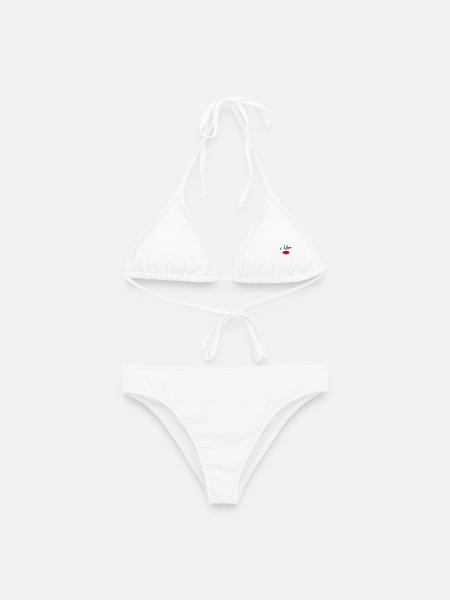 Frau Mund Diamant - Frauen Bikini - Weiß